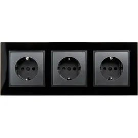 McPower Steckdosen Set McPower Flair ''Beginner 3S-Style'' anthrazit, - Glasrahmen