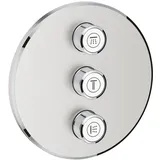 Grohe Grohtherm SmartControl Unterputzventil rund für 3 Verbraucher Edelstahl/Supersteel 29122DC0