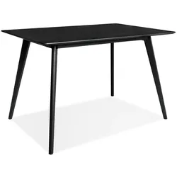 Kadima Design Eichentisch im skandinavischen Design, 120x80 cm, rechteckig. Schwarz