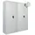 Proregal Mega Deal 2x Flügeltürenschrank ELEPHANT komplett montiert abschließbar 180x80x40cm Kleiderstange Stahlschrank Lichtgrau