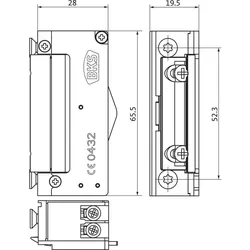 Türöffner 9252 METÖ ohne Fallenführung, 9-24 Volt, mit Rückmeldung, links