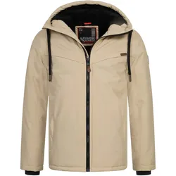Winterjacke ALESSANDRO SALVARINI "ASLighty", Herren, Gr. M, beige, Obermaterial: 100% Polyester, Jacken, innen komplett mit warmem Teddyfell
