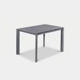 Ausziehbarer Esstisch Aus Gehärtetem Glas Und Metall Für 6 Personen Linden