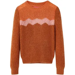 Kinderpullover Gestrickt Cognac 128