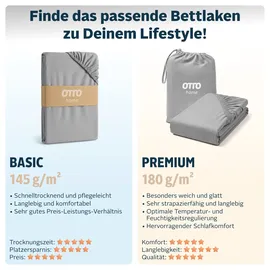 OTTO home Spannbettlaken Jersey-Elasthan 90 x 200 cm jade 2 St.