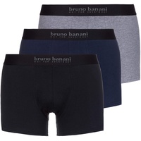 bruno banani Herren Short 3er Pack Energy Cotton Boxershorts, Mehrfarbig (Schwarz//Navy//Graumelange 2753), (Herstellergröße: XX-Large)