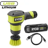 Ryobi Akku-Reinigungsbürste Mini RSCR4-120G 4V 2Ah mit 300 U/min-1, Autoreifen, Waschbecken, Außenmöbel