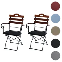 Mendler HWC-J40 Biergartenstuhl 2er-Set 0 x 0 x 0 cm braun/schwarz