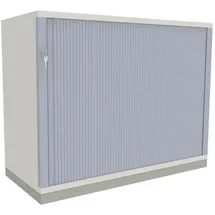 FM Büromöbel Rollladenschrank Kunststoff 100,0 x 44,2 x 78,1 cm grau 1 Fachboden