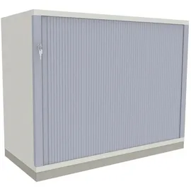FM Büromöbel Rollladenschrank Kunststoff 100,0 x 44,2 x 78,1 cm grau 1 Fachboden