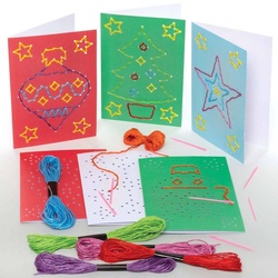 Herzkarten zum Weben (pro Set 6) Bastelaktivitäten zu Weihnachten