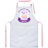 Ferocity Personalisierter Kinderschürze Kind Malschürze Kunstkittel Kochschürze Apron Werkschürze süßeste Cupcake mit Name [074] - Einheitsgröße