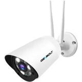 GENBOLT [DC&PoE] Überwachungskamera Aussen WLAN mit licht, 2.4/5GHz Kabellose CCTV Kamera Überwachung Außen, IP Kamera mit Aufzeichnung, WiFi Kamera Outdoor Sicherheitskamera Vollfarb-Nachtsicht