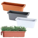 GarPet Balkonkasten 80 x 20 x 18 cm Rot Komplettset