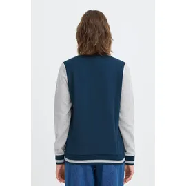 Oxmo Sweatjacke OXMO "Trainingsjacke OXOnana", Damen, Gr. XS, blau (insignia blau), Obermaterial: 80% Polyester PES. 20% Baumwolle CO., Sweatjacken Sweatjacke