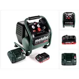 Metabo Power 160-5 18 LTX BL OF Akku Kompressor 18 V 8,0 bar Brushless + 1x LiHD Akkupack 4,0 Ah + Ladegerät