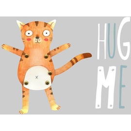 wall-art Wandtattoo »Teddy Tiger Katze Hug me«, (1 St.), selbstklebend, entfernbar, Bunt B/H/T: 100 cm x 76 cm x 0,1 cm
