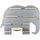 BOARTI Kinderregal Elefant grau 38 Tonies Holz