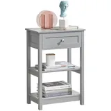 SoBuy Beistelltisch Grau, 45x69x30 cm, Wohnzimmer, Wohnzimmertische, Beistelltische