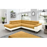 COTTA Ecksofa Komaris L-Form, B: 249 cm, mit Kopfteilverstellung, optional Bettfunktion, Bettkasten & Licht beige