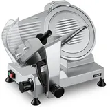VEVOR Elektrische Aufschnittmaschine 300 mm Klinge, 320 W Allesschneider Fleischschneidemaschine mit Integriertem Schärfer und 0-15 mm Einstellbarer Schnittstärke, für Gefrorenes Fleisch Schinken