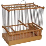 Vogelkäfig Vogelbauer Holzkäfig Traditioneller Harzer Unikat Stieglitz Singvogel Handarbeit (ca. 30x28x17 cm)