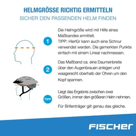 Fischer Fahrradhelm Kinder Plus Splash S/M weiß/bunt