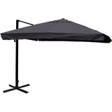 Mendler Gastronomie-Ampelschirm HWC-A96 Flap 300 x 300 cm anthrazit ohne Ständer drehbar