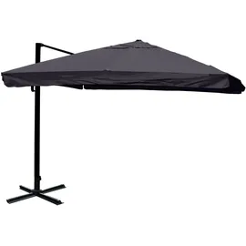 Mendler Gastronomie-Ampelschirm HWC-A96 Flap 300 x 300 cm anthrazit ohne Ständer drehbar