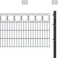 Arvotec Doppelstabmattenzaun »ESSENTIAL 80 zum Einbetonieren "Ring" mit Zierleiste«, Zaunhöhe 80 cm, Zaunlänge 2 - 60 m 39326621-0 anthrazit H/L: 80 cm x 54 m