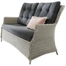 Destiny Loungesofa »CASA« Aluminium, Polyrattan, 2er Sofa, inkl. Auflagen, weiß