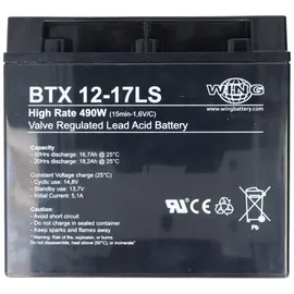Wing BTX12-17LS 12V 17Ah high rate hochstromfähig Bleiakku AGM Blei Gel Akku