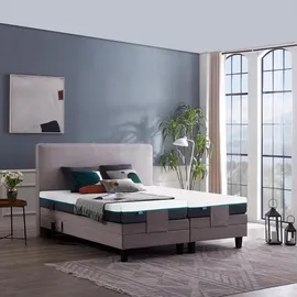 V6 Boxspringbett 209E 140 x 200 cm Grau