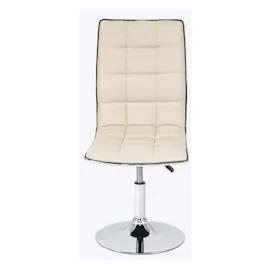 Mendler 2er-Set Esszimmerstuhl HWC-C41, Stuhl Küchenstuhl, höhenverstellbar drehbar, Kunstleder FSC®-zertifiziert ~ creme