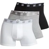 Cristiano Ronaldo CR7 Herren Boxershorts Grau/Schwarz/Weiß M 3er Pack