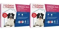 Clement Thekan Anti-Puces Anti-Tiques Chien 10-20kg 4 Pipettes Pipette(S) Unidose(S) 2x5 ml