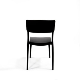 VEBA Wing Chair Schwarz, Stapelstuhl Kunststoff, 50916