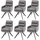 MCW Esszimmerstuhl MCW-G66 Stoff hellgrau-grau 6er Set