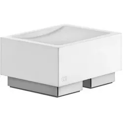 Gessi Rettangolo Accessoires Seifenhalter Standversion, Schale weiß, 20825030, Farbe: Kupfer PVD