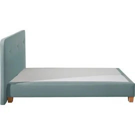 Home Affaire Boxspringbett »Fargo« inkl. Topper, in 3 Matratzenarten, in Samt- oder Strukturstoff, blau