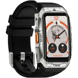 Kospet Tank X2 Ultra BT 44 mm Aluminiumgehäuse silber Silikonarmband schwarz One Size