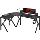 huzaro Hero 6.3 Gaming-Schreibtisch, Schwarz