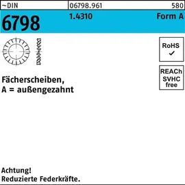 F. REYHER Nchfg. GmbH & Co. KG Fächerscheibe DIN 6798 FormA außengezahnt A 2,2 1.4310 1000 Stück