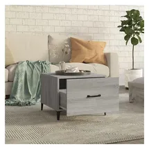 vidaXL Couchtisch mit Schubladen Grau Sonoma 50 x 50 x 40 cm