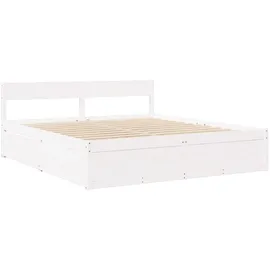 vidaXL Bett 180 x 200 cm Weiß
