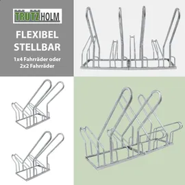 Trutzholm Fahrradständer für 4 Fahrräder 140x40x83 cm Stahl