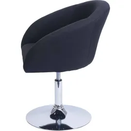 MCW 6er-Set Esszimmerstuhl MCW-F19, Küchenstuhl Drehstuhl Loungesessel, drehbar höhenverstellbar ~ Stoff/Textil anthrazit