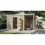 Weka Avellino 2 4,50 x 3,00 m natur mit Anbau