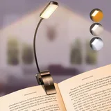 Gritin Leselampe Buch Klemme, Stufenlos Dimmbar Buchlampe