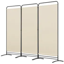 Angel Living Sichtschutzwand 243 x 180 cm Beige Metall 3 St.